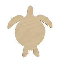 Essentials by Leisure Arts 24 Pack 3.81" x 4.5" Sea Turtle Flat Wood Shape