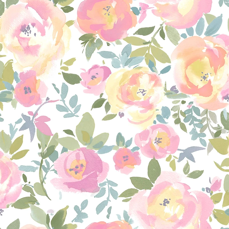 NuWallpaper Pink Gracelyn Flower Peel & Stick Wallpaper
