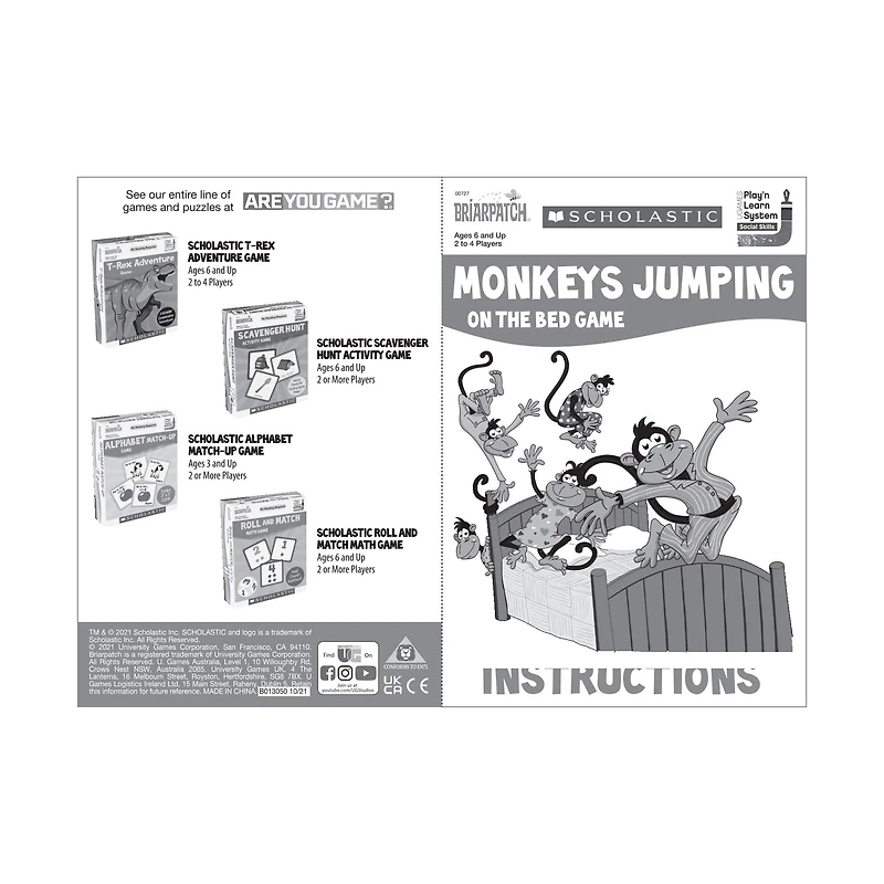 Scholastic Monkeys Jumping on the Bed Game