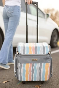Everything Mary Gray Stripes Rolling Craft Bag