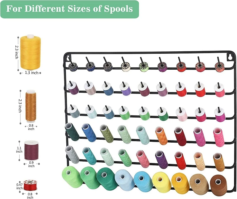 NEX™ 48-Spool Wall-Mounted Sewing Thread Rack