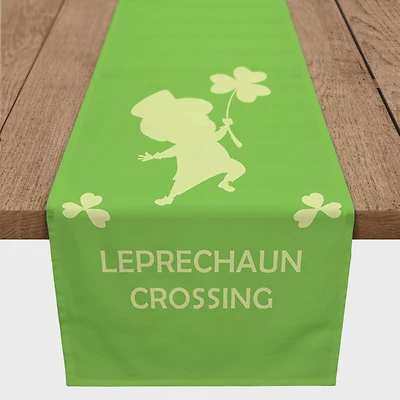 Leprechaun Crossing Cotton Twill Runner