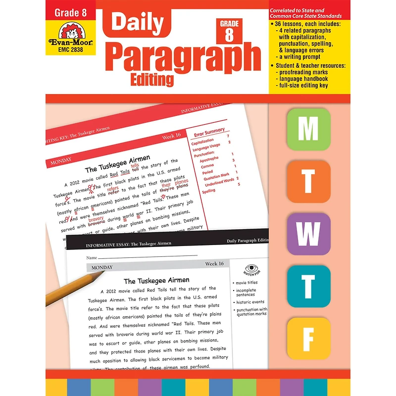 Evan-Moor® Daily Paragraph Editing Book, Grade 8