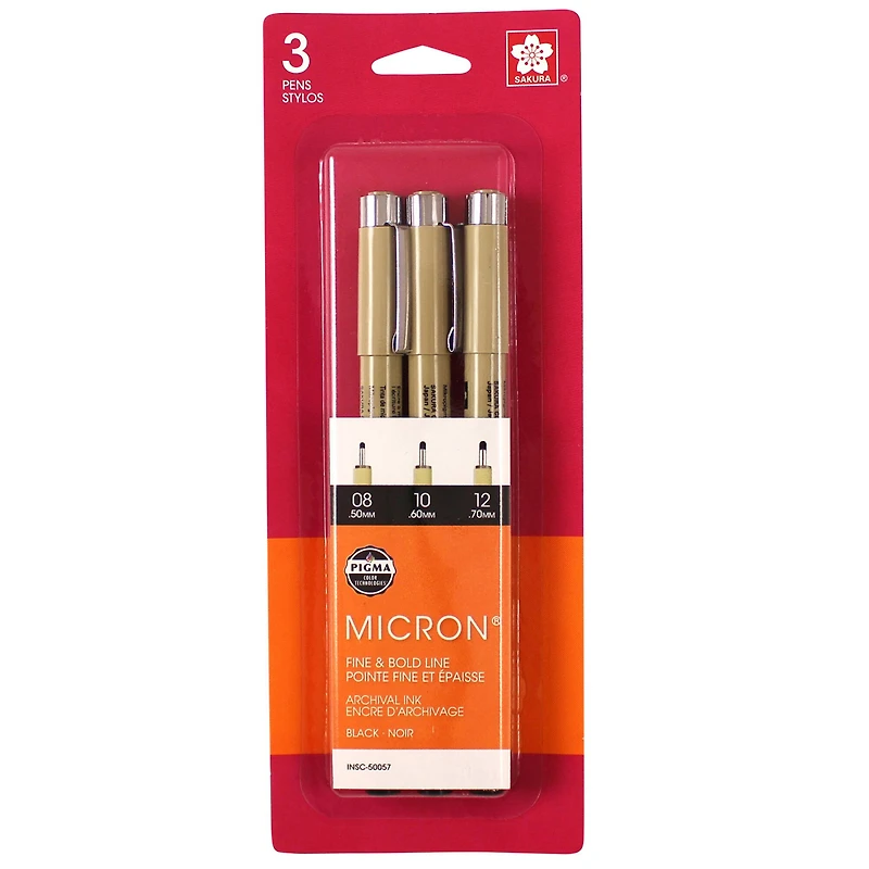 Pigma® Micron® 3 Pen Set