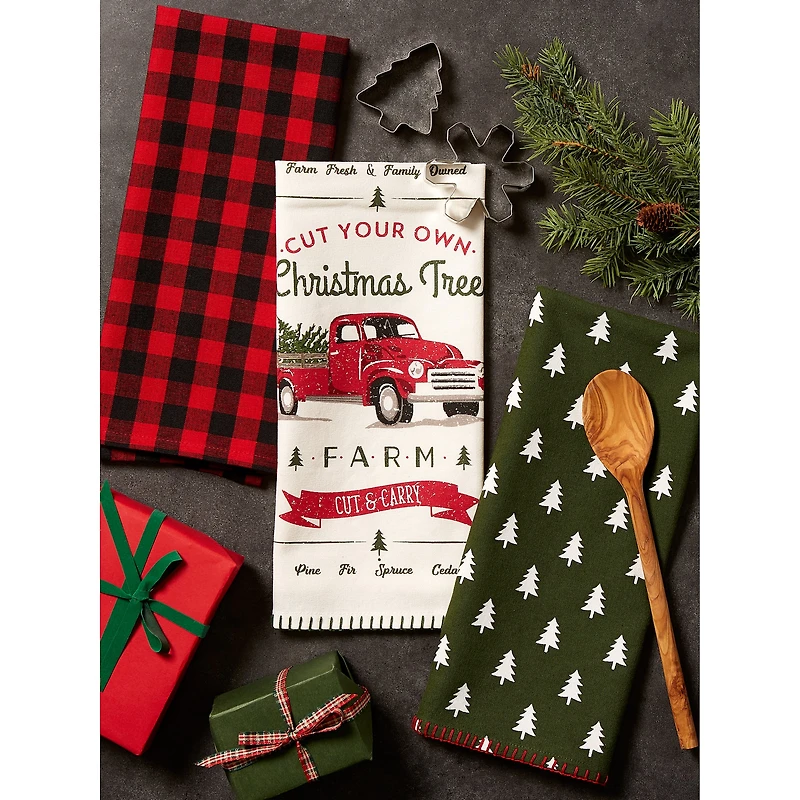 DII® Christmas Truck Dishtowels Set