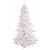 4.5ft. Pre-Lit White Fir Artificial Christmas Tree, Warm White Dura-Lit® LED Lights