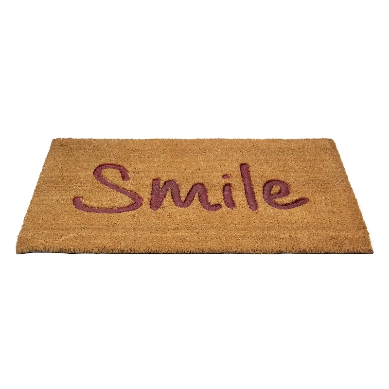 Natural Coir Smile Doormat