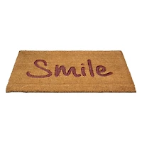 Natural Coir Smile Doormat