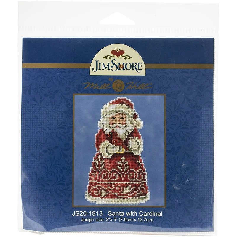 Mill Hill® Jim Shore Santa With Cardinal Counted Cross Stitch Kit