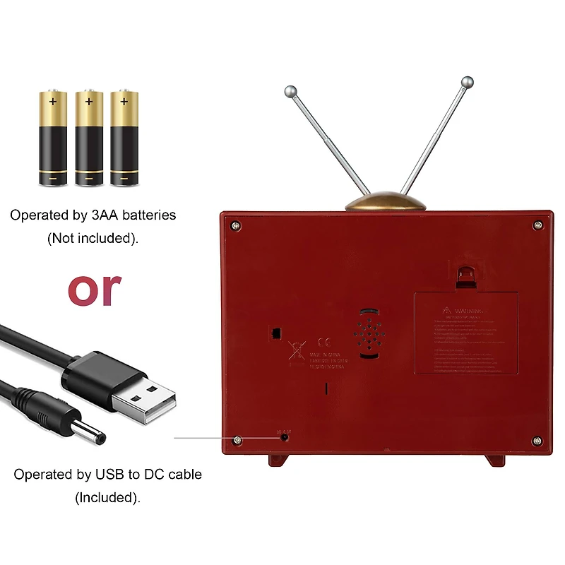 Glitzhome® 7.5" Lighted TV with Snowman Waterglobe