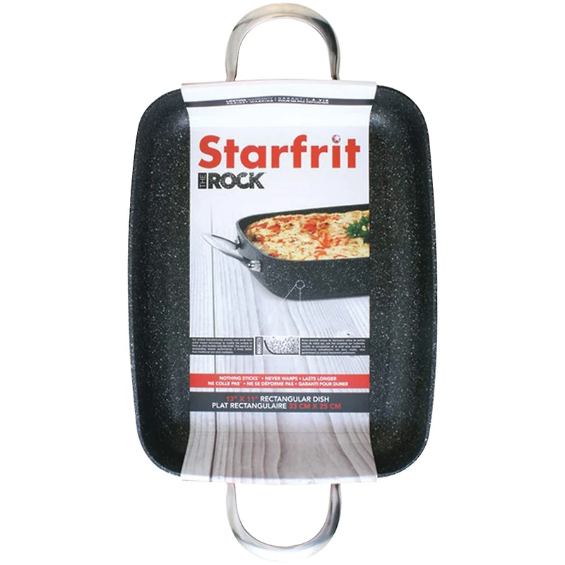 THE ROCK by Starfrit 13" Square Oven Dish With Stainless Steel Handles