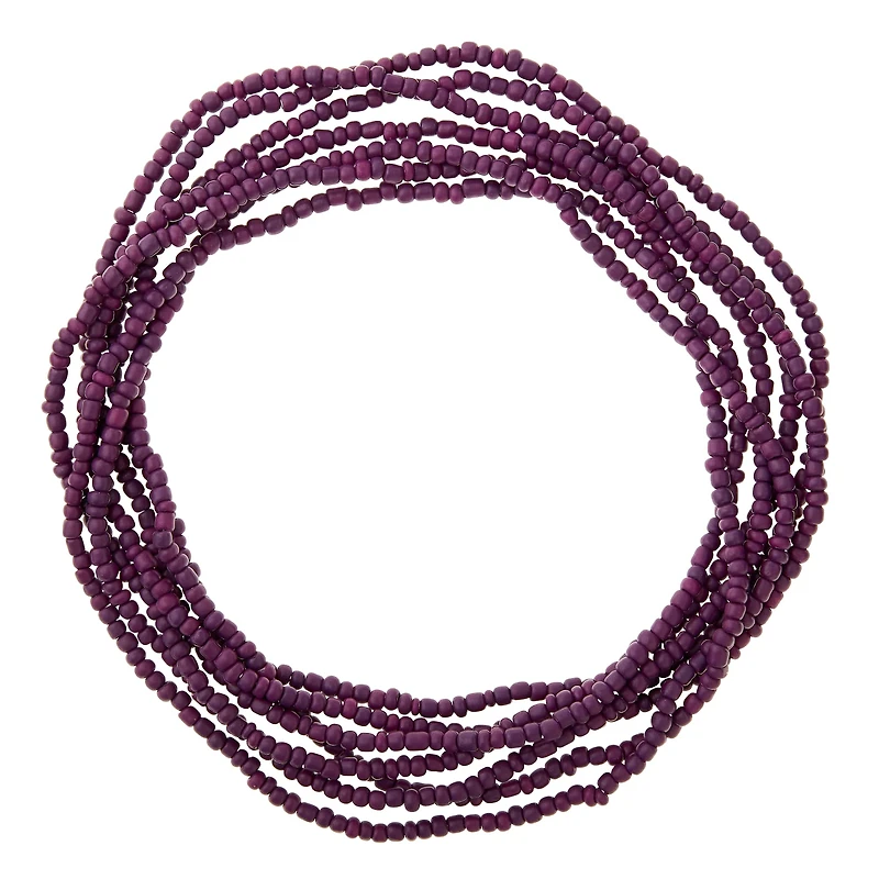 12 Pack: Purple Glass Medium Rondelle Seed Beads, 6/0 by Bead Landing™