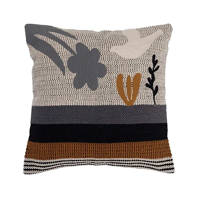 Hello Honey® Bird & Florals Cotton Pillow