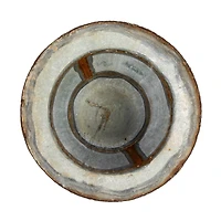 Hello Honey® 16" Zinc Round Metal Footed Planter with Distressed Finish