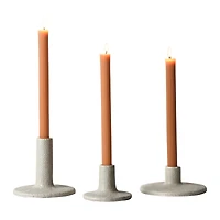 Hello Honey® Stoneware Taper Candle Holders Set, 3ct.
