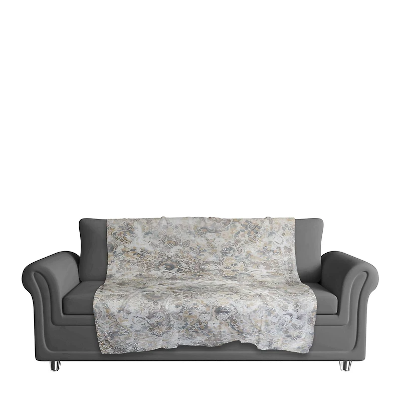 Faded Ornate Sherpa Fleece Blanket