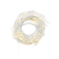 64ct. Warm White Led White Branch Garland String Lights by Ashland®
