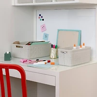 Curver® Jute Cream Plastic Storage Basket Organizer