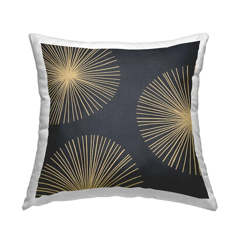 Stupell Industries Abstract Radiant Round Star Shapes Pattern Throw Pillow, 18" x 18"