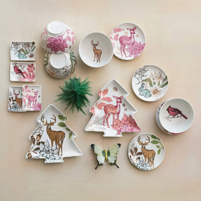Hello Honey® 6" Woodland Animal Round Stoneware Plates, 12ct.