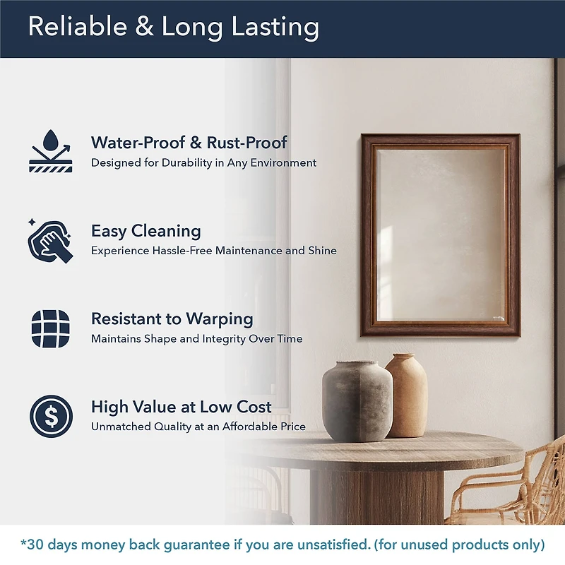 Head West 28" Bronze & Copper Oil-Rubbed Framed Wall Mirror