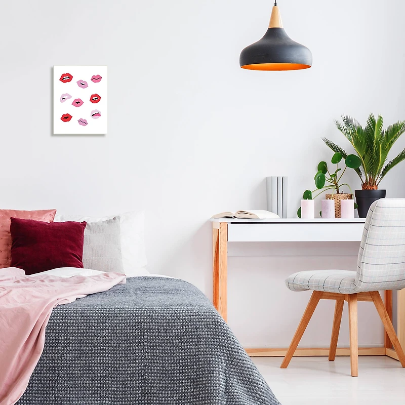 Stupell Industries Expressive Seductive Lips Red Lipstick Shades Wall Plaque Art