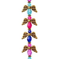 Blue & Purple Metal & Glass Angel Beads by Bead Landing™