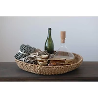 Hello Honey® 21.5" Hand-Woven Decorative Seagrass Tray