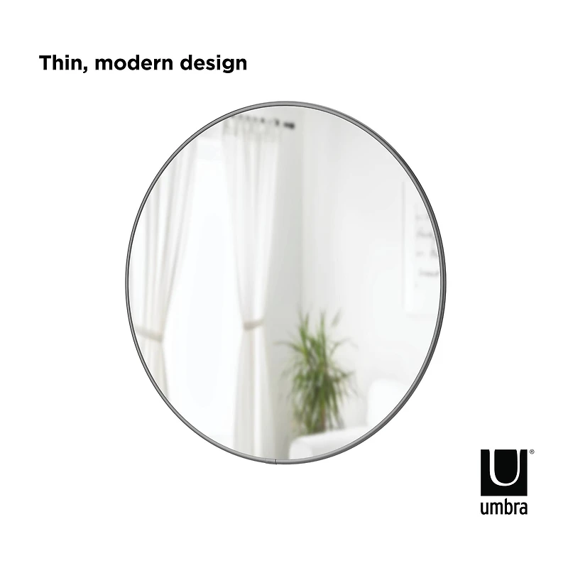 Umbra 24" Titanium Hubba Round Mirror