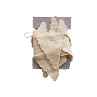 Hello Honey® 6ft. Cream Handmade Wool Felt Pennant with Scalloped Edges Garland