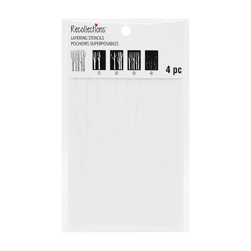 4" x 6" Birch Tree Print Layering Stencil Set by Recollections™