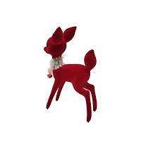 11.75" Red Flocked Deer Tabletop Décor by Ashland®
