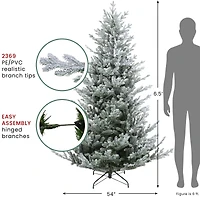 6.5ft. Unlit Real Touch™️ Flocked Little River Fir Artificial Christmas Tree