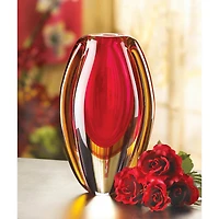 9" Sunfire Glass Vase
