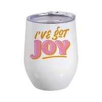 Craft Express White Glitter Sublimation Stemless Cups, 6ct.