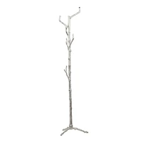 Silver Aluminum Eclectic Coat Rack, 71" x  17" x  17"