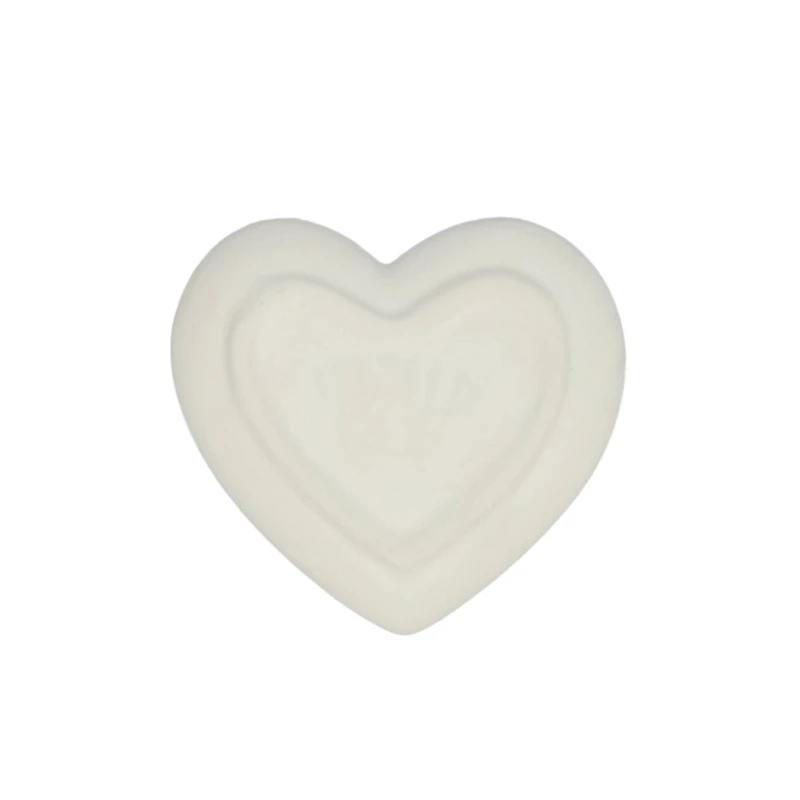 4" White Ceramic Heart Trinket Tray by Make Market®