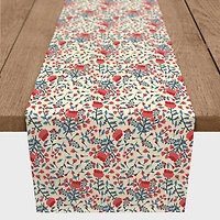 Patriotic Florals Poly Twill Table Runner