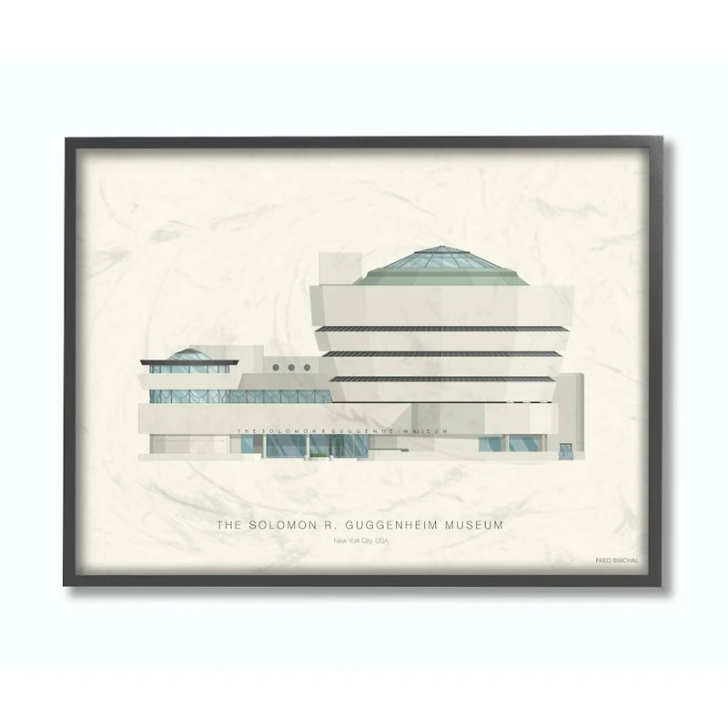 Stupell Industries Guggenheim Wall Art in Black Frame