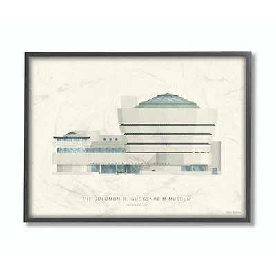 Stupell Industries Guggenheim Wall Art in Black Frame