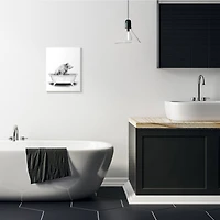 Stupell Industries Bear in a Tub Drawing Wall Plaque