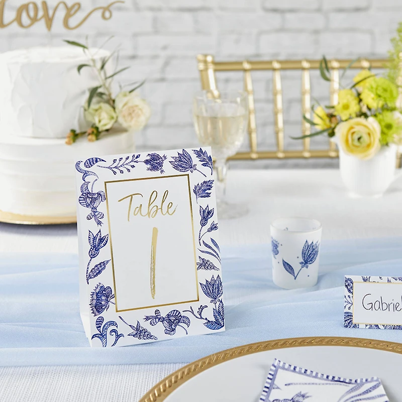 Kate Aspen® Blue Willow Wedding Table Numbers 1-25