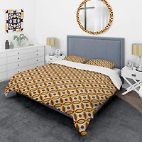 Designart 'Retro Ornamental Design V' Mid-Century Duvet Cover Set