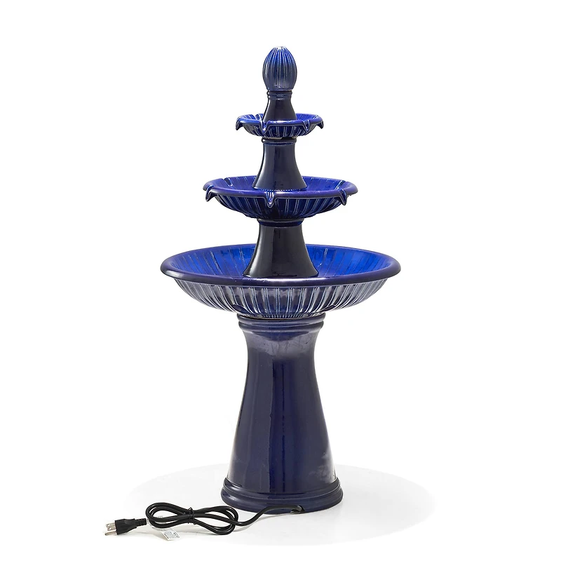 Glitzhome® 45" 3-Tier Ceramic Outdoor Fountain