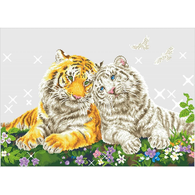 Diamond Dotz® Intermediate Tiger Smooch Diamond Painting Kit