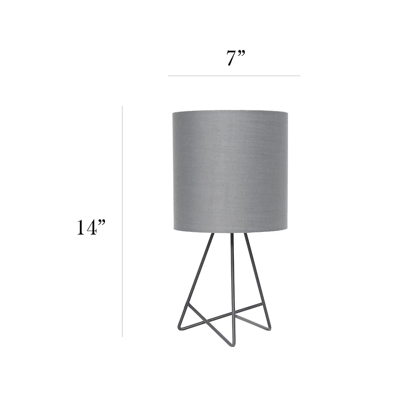 Simple Designs Gray Down to the Wire Table Lamp