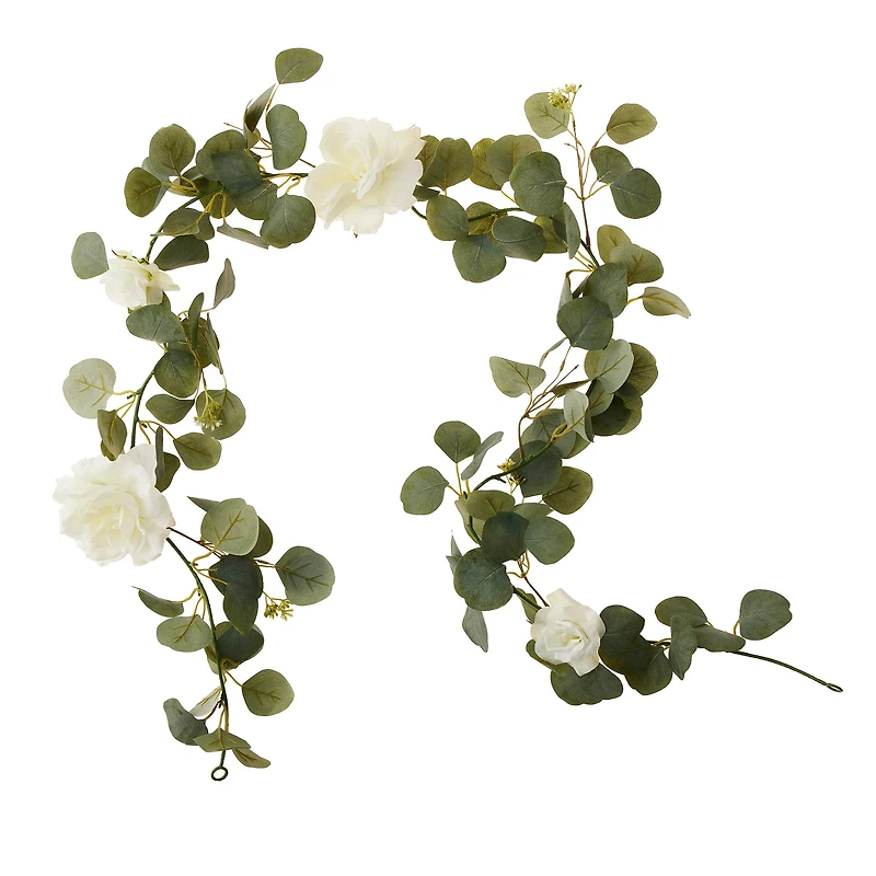 8 Pack: 6ft. Rose & Eucalyptus Garland by Ashland®
