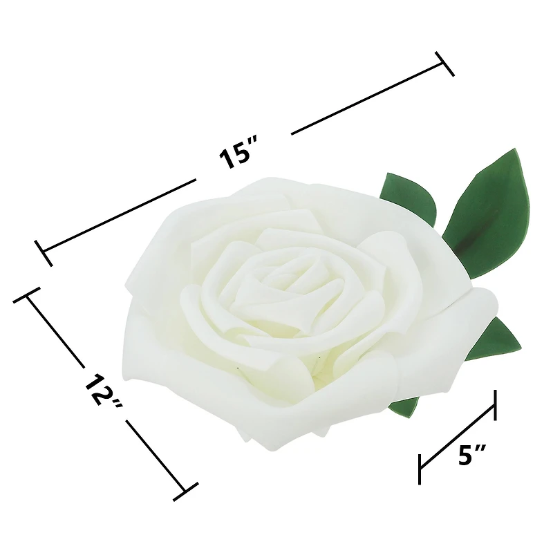 15" White Wall Flower by Ashland®