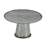 Gray Metal Farmhouse Cake Stand Set