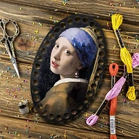 Wonderland Crafts Famous Paintings Pearl Earring Thread Organizer